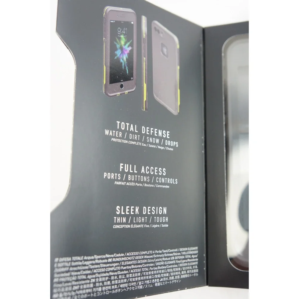 LifeProof FRE Case iPhone 7 Plus Black Waterproof Rugged EUC‎